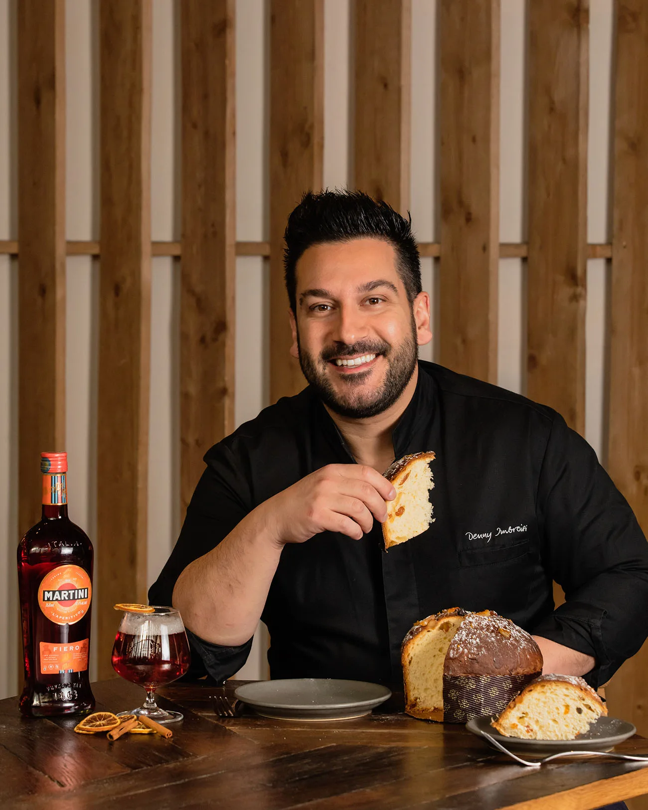 Denny Imbroisi Panettone x Martini
