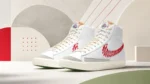 La Nike Blazer Mid ’77 Vintage ressort le Swoosh en dents de scie, et c'est ce détail qui fait toute la différence