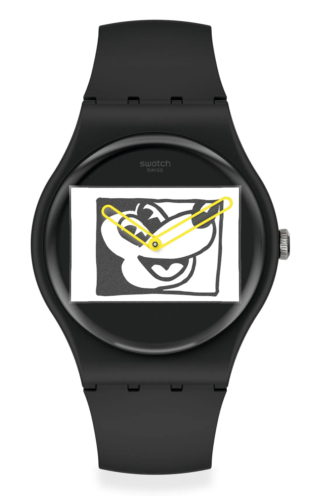 Swatch x Disney Mickey Mouse x Keith Haring - MICKEY BLANC SUR NOIR