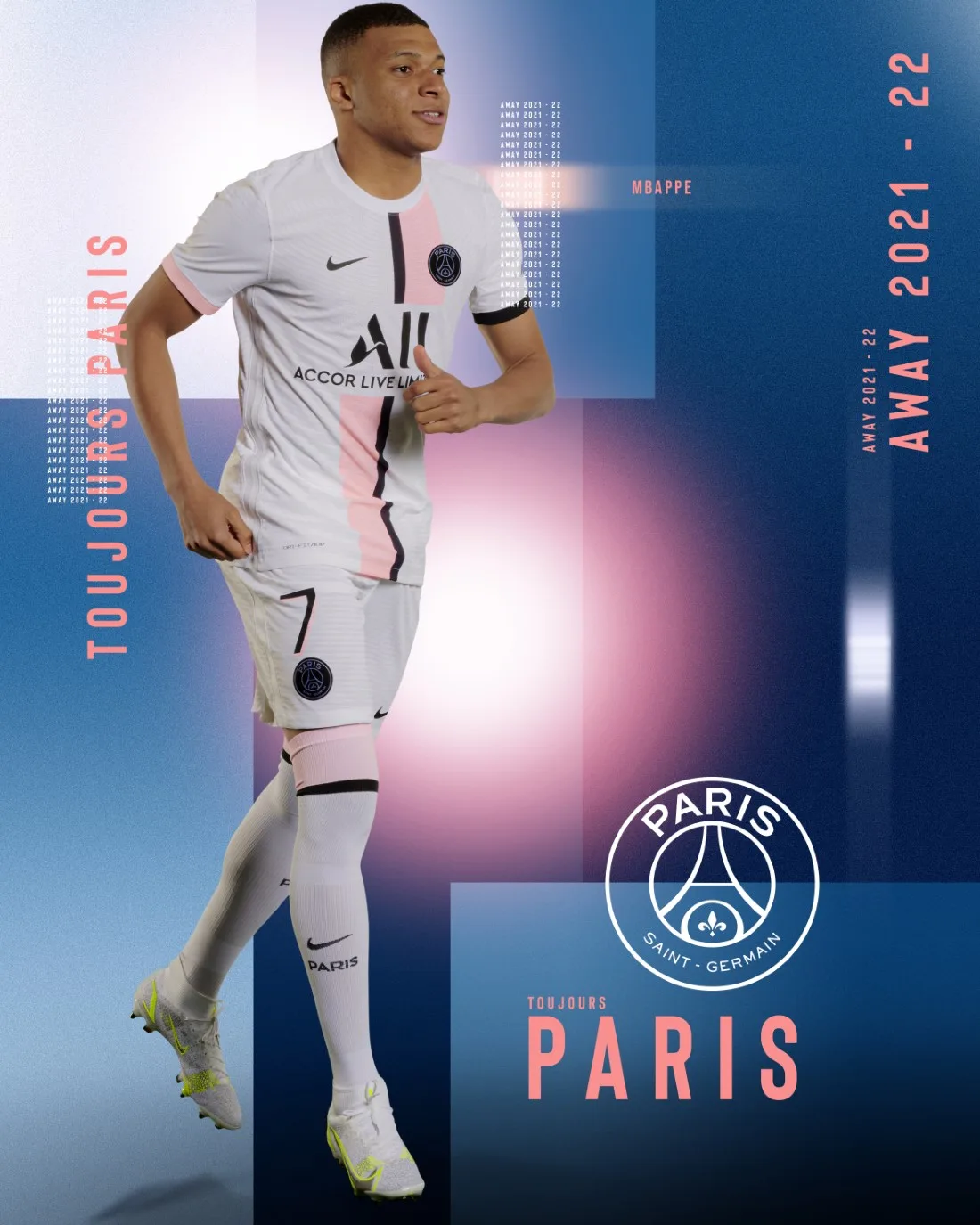 Paris Saint-Germain Maillot Extérieur 2021-22 - MBappé