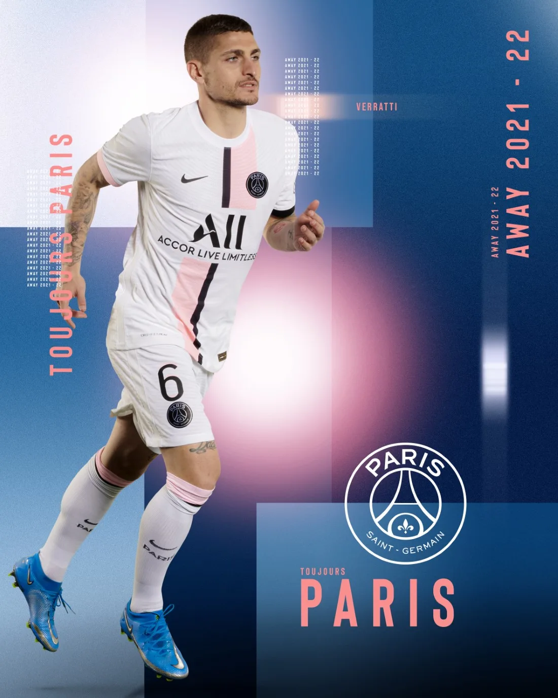Paris Saint-Germain Maillot Extérieur 2021-22 - Verratti