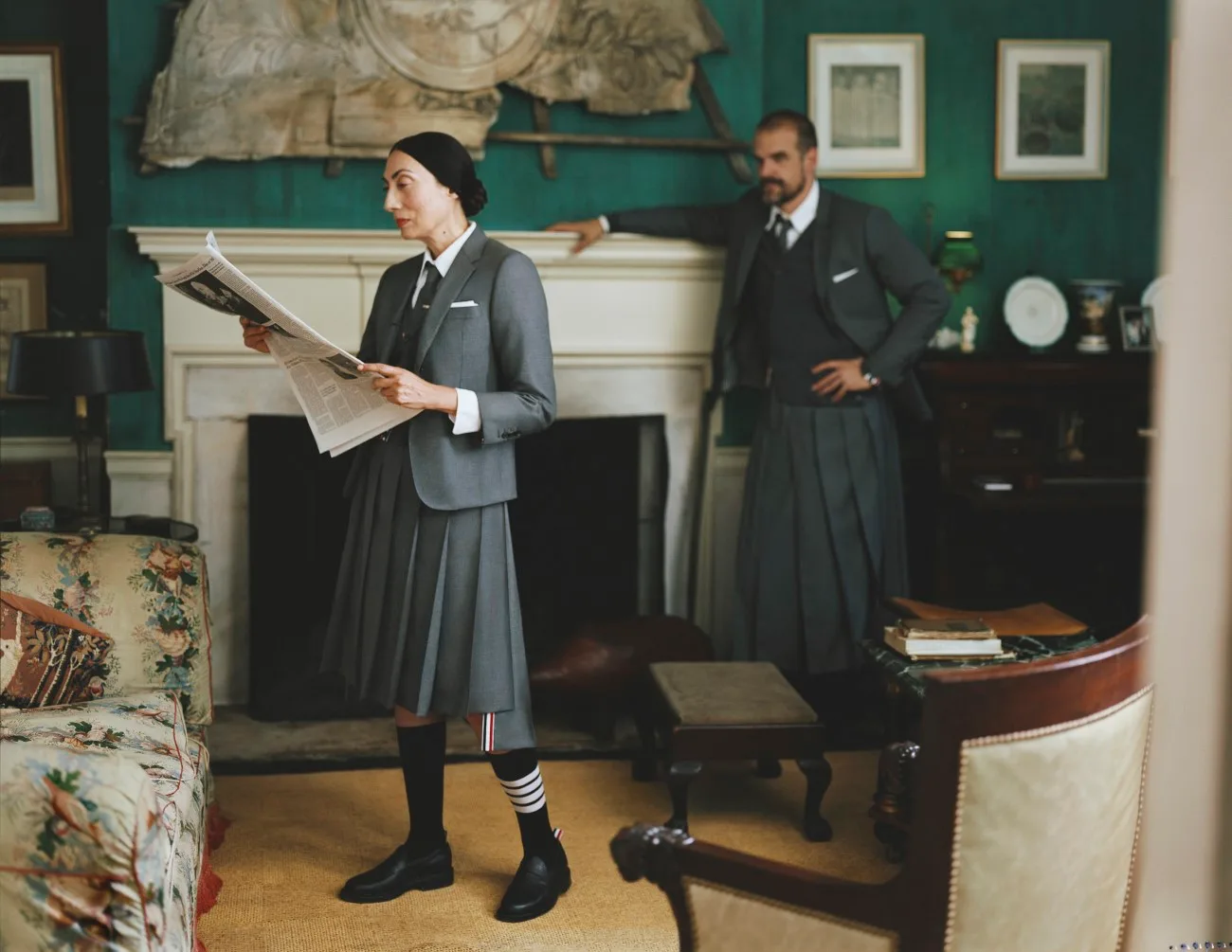 Thom Browne Automne-Hiver 2021 - David Harbour & Anh Duong