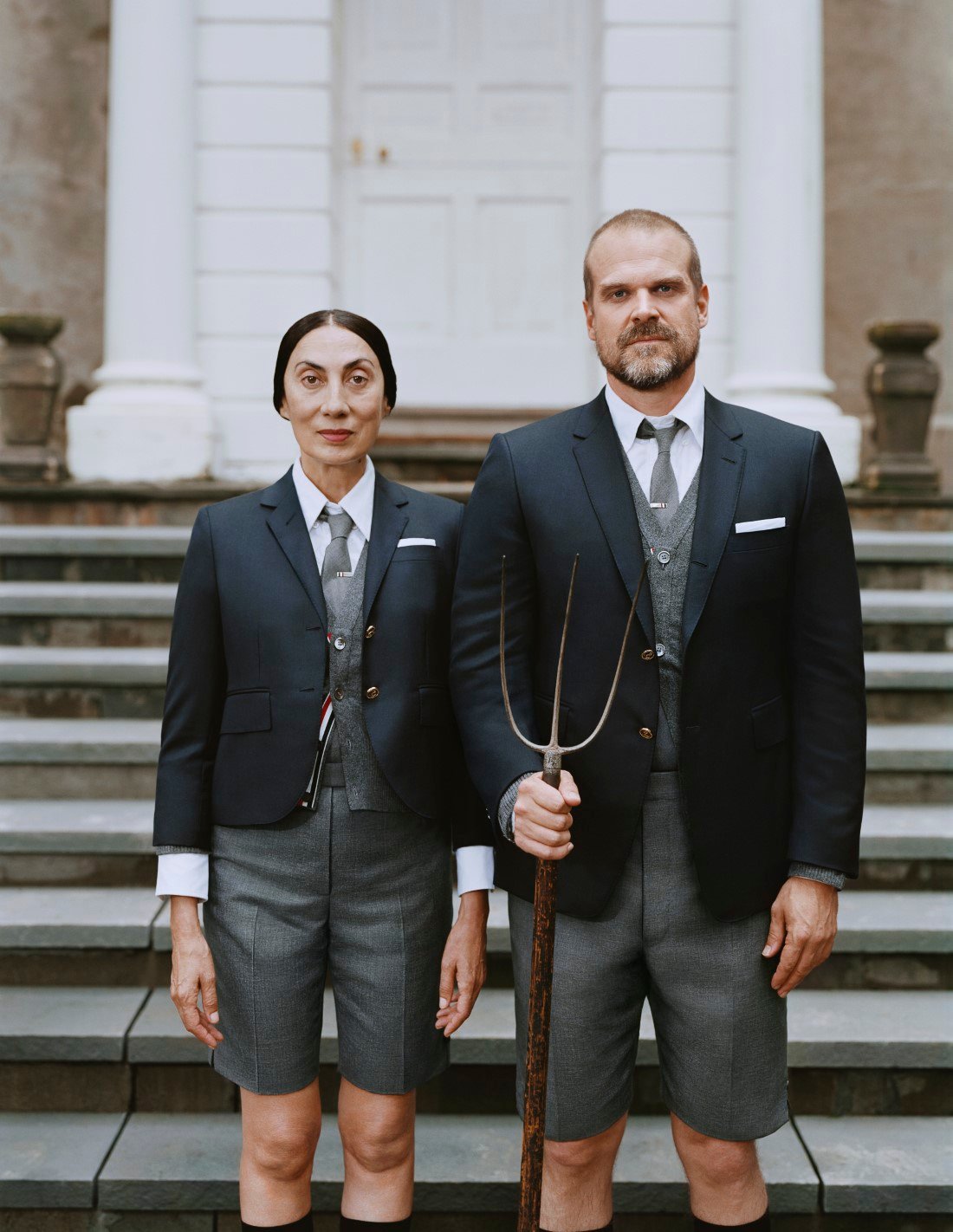 Thom Browne Automne-Hiver 2021 - David Harbour & Anh Duong