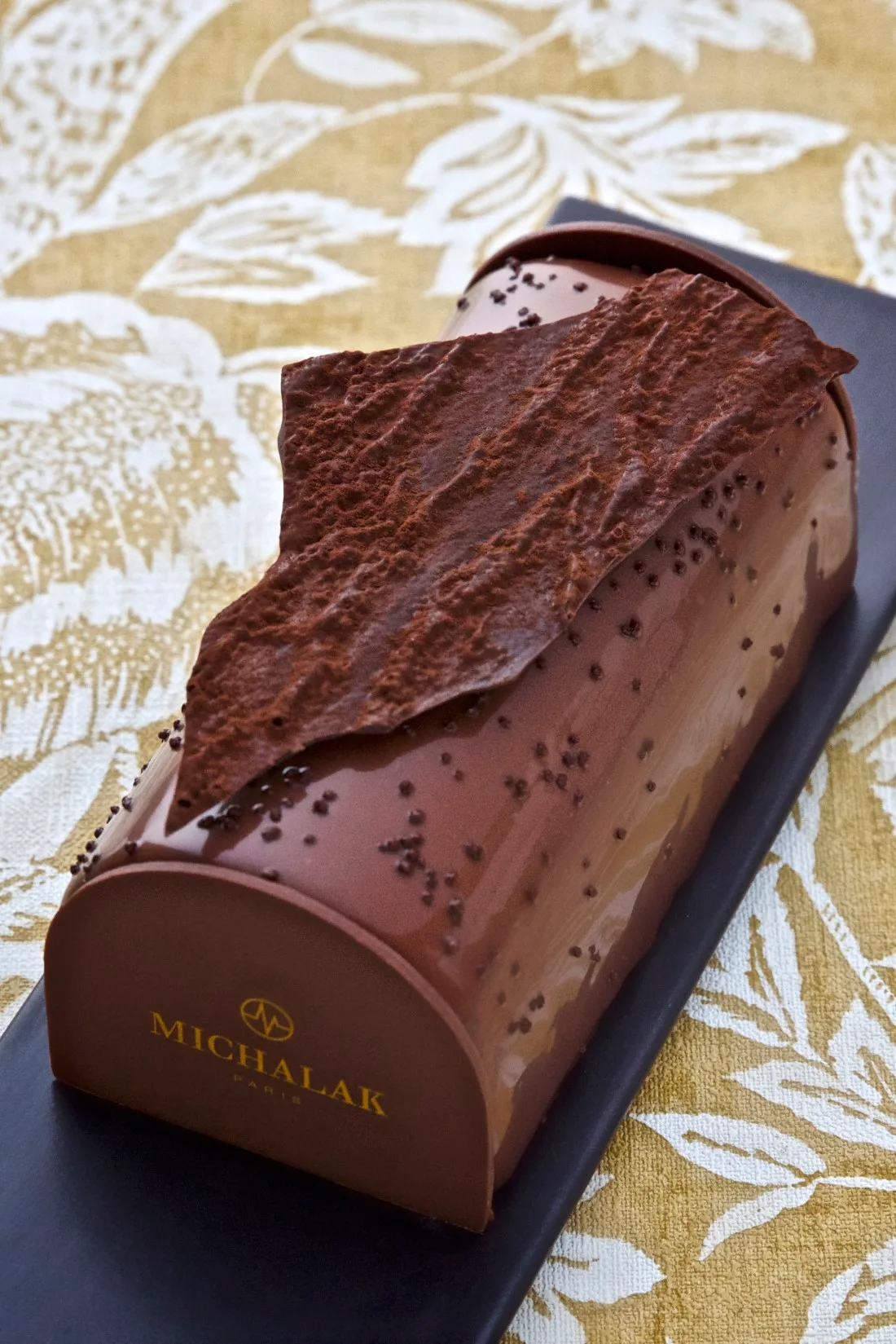 Bûches de Noël 2021 - Maison Christophe Michalak - Bûche Chocolat Pécan
