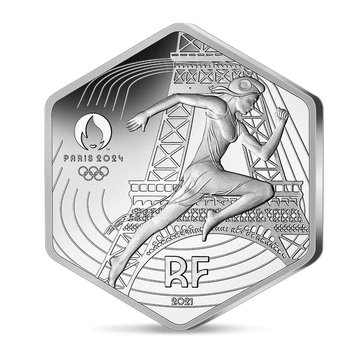 La Monnaie de Paris x Paris 2024 - Monnaie Hexagonale Argent