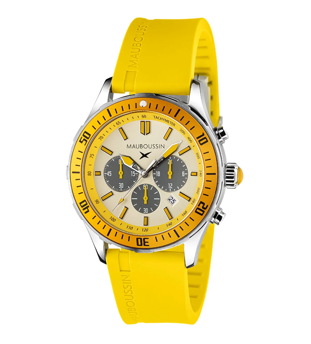 Montres Jaunes - Mauboussin Montre Bande d'Arrêt d'Urgence