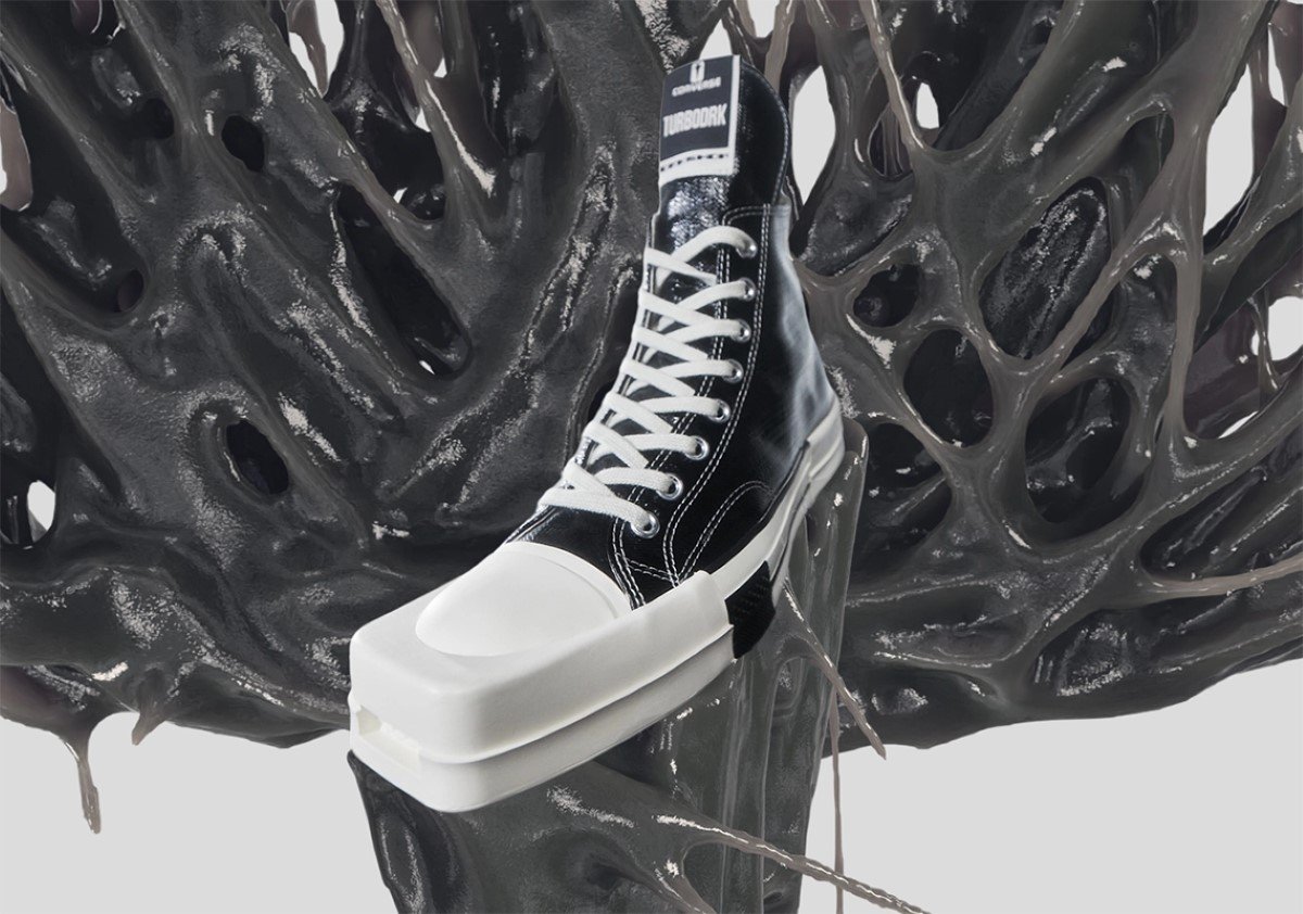 Rick Owens x Converse TURBODRK Lacquered Denim