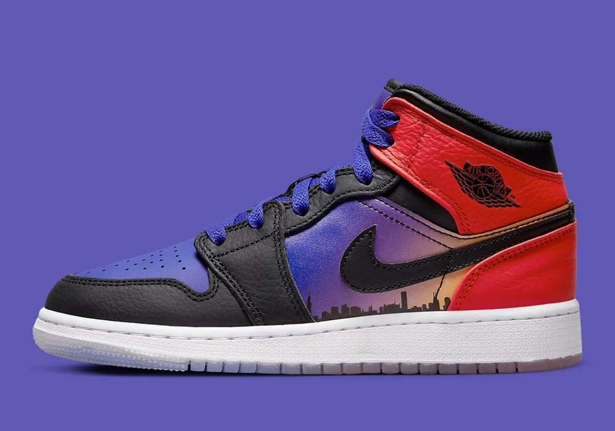 Air Jordan 1 Mid Chicago Skyline