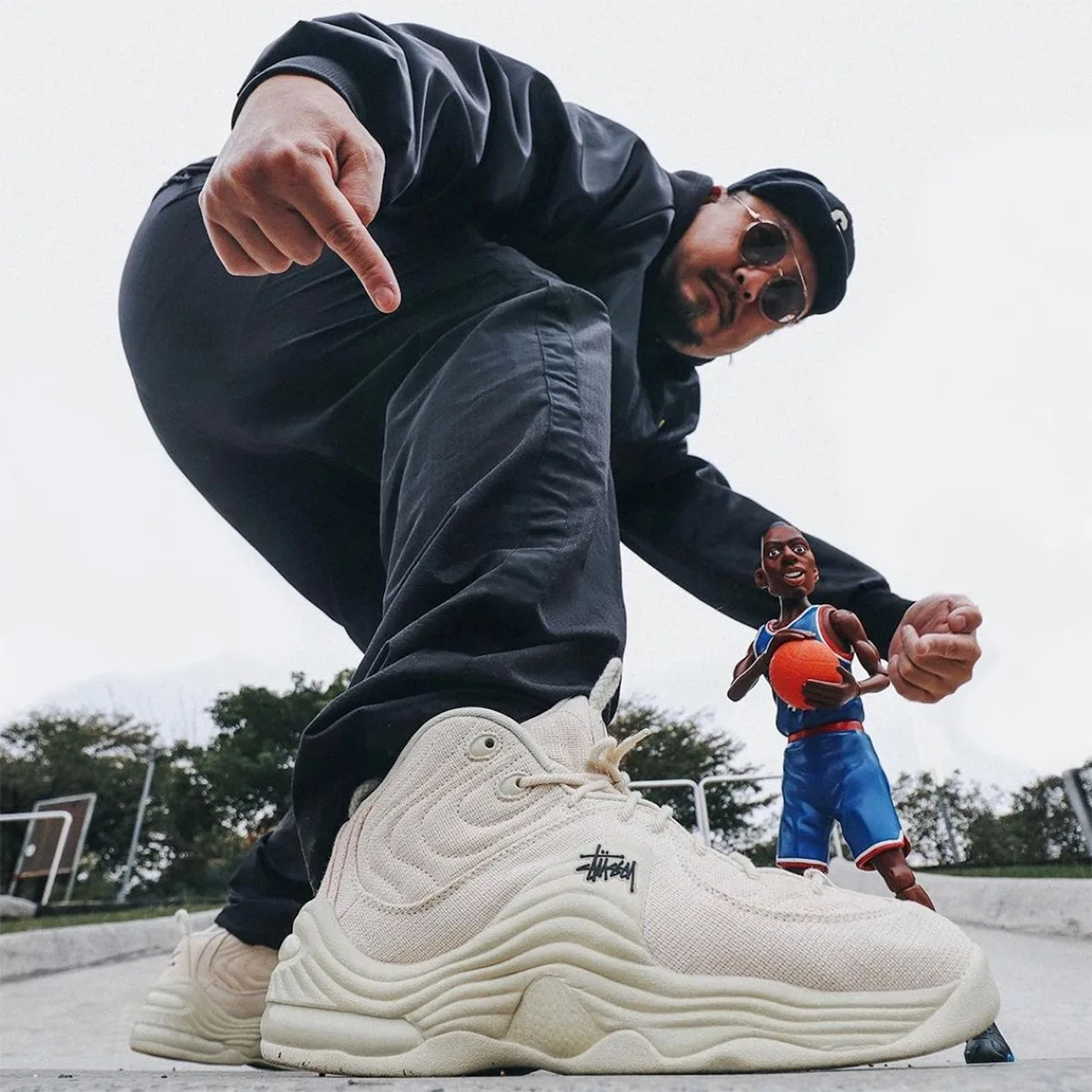 Stussy x Nike Air Penny 2 "Fossil"