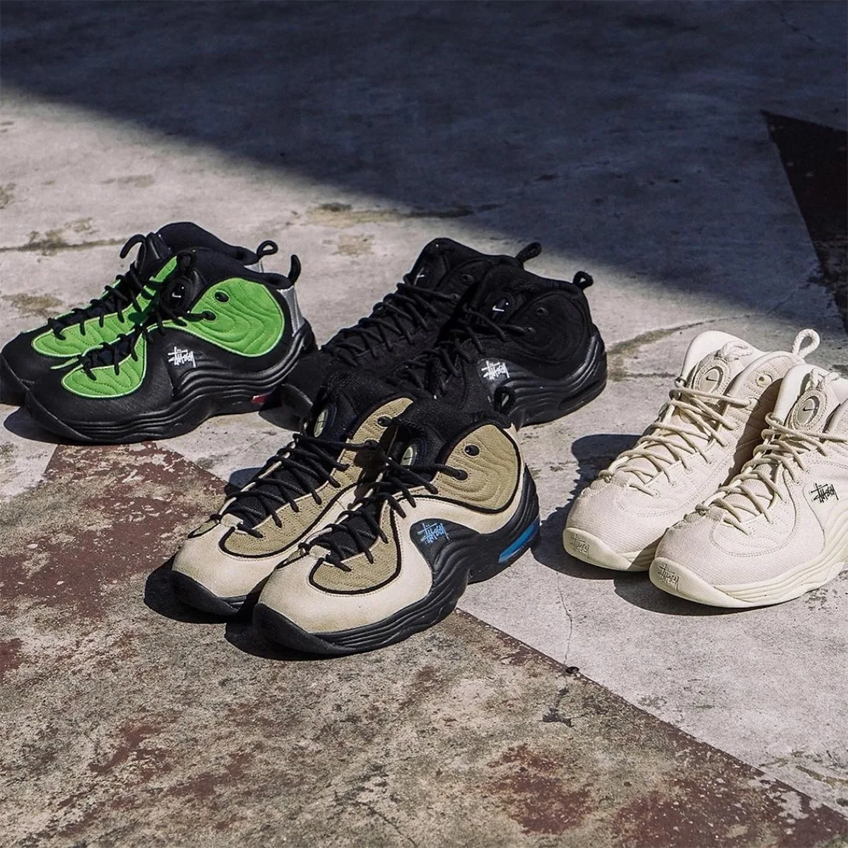 Stussy x Nike Air Penny 2 "Fossil"
