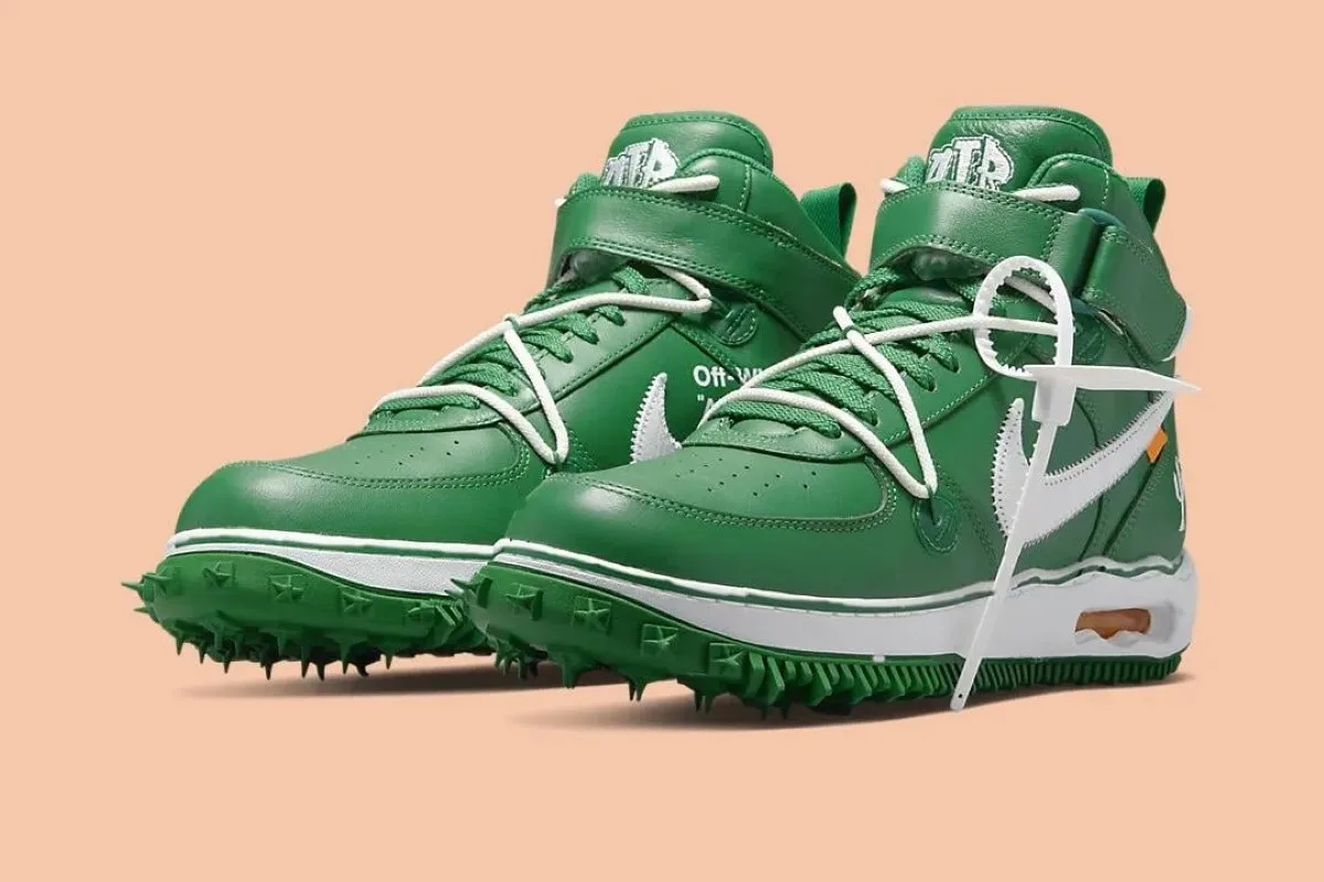 Off-White x Nike Air Force 1 Mid "Pine Green"