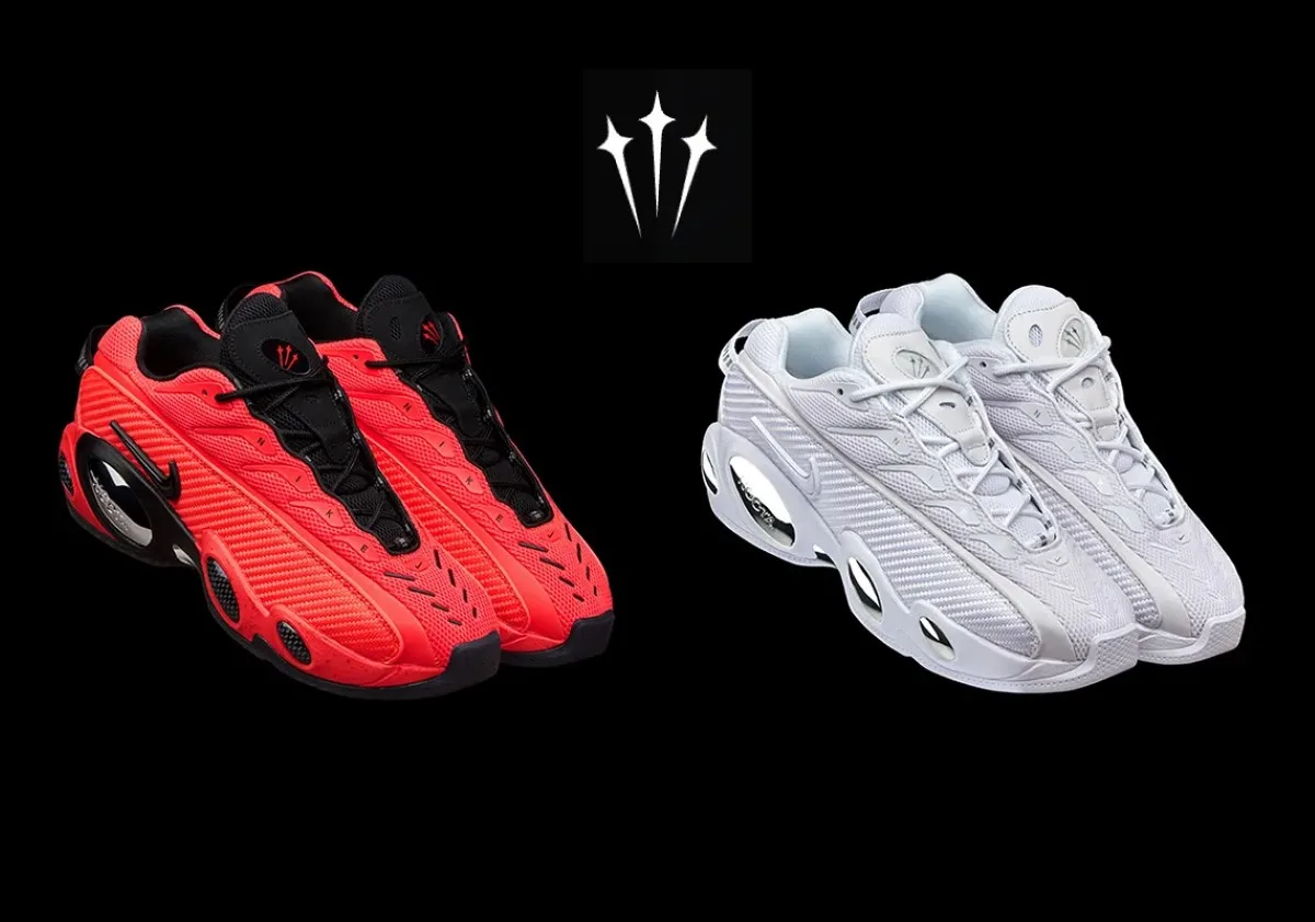 La Nike NOCTA Glide de Drake sort en "Triple White" et en "Crimson"