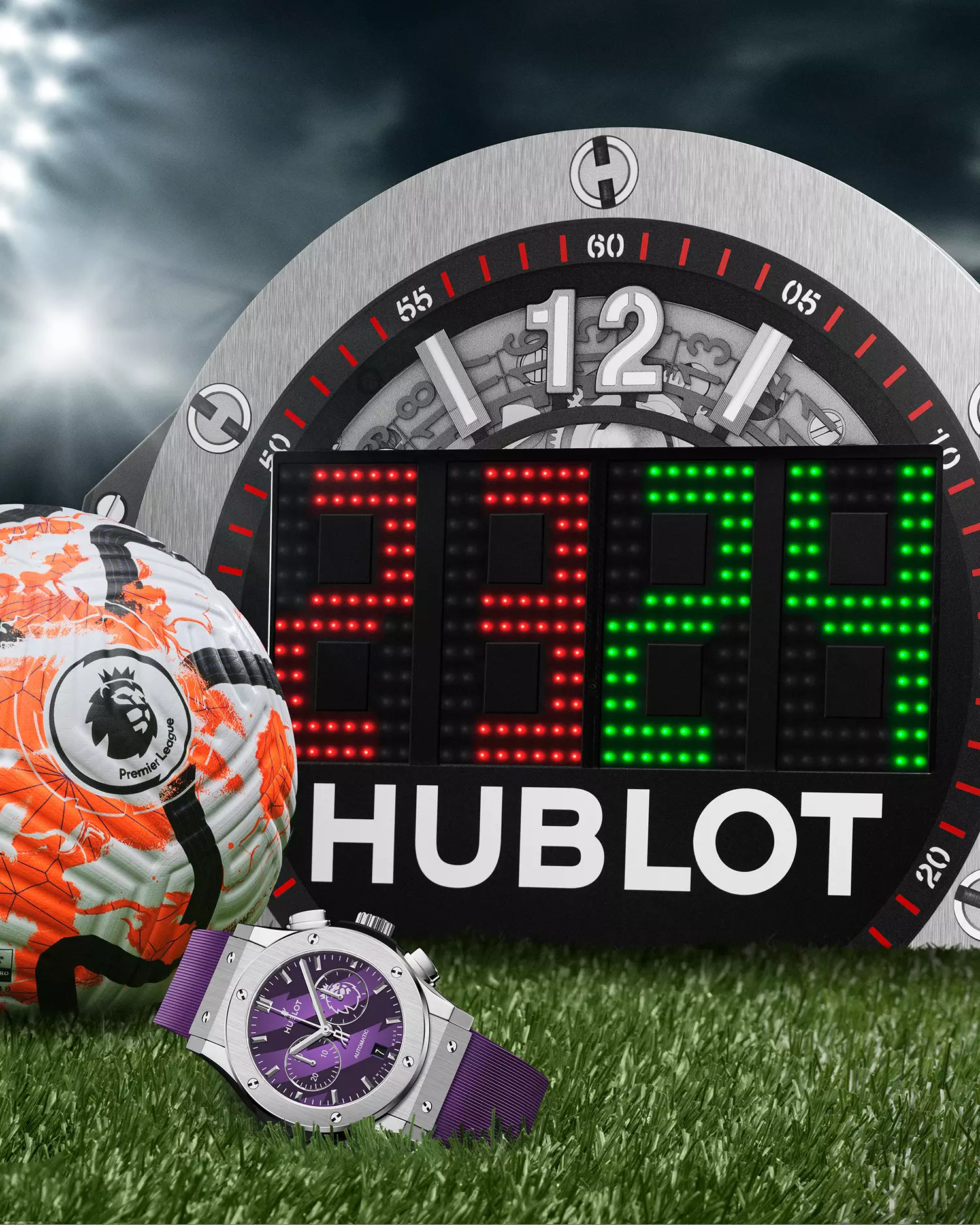 La Classic Fusion Chronographe Premier League de Hublot brille sous les projecteurs du football