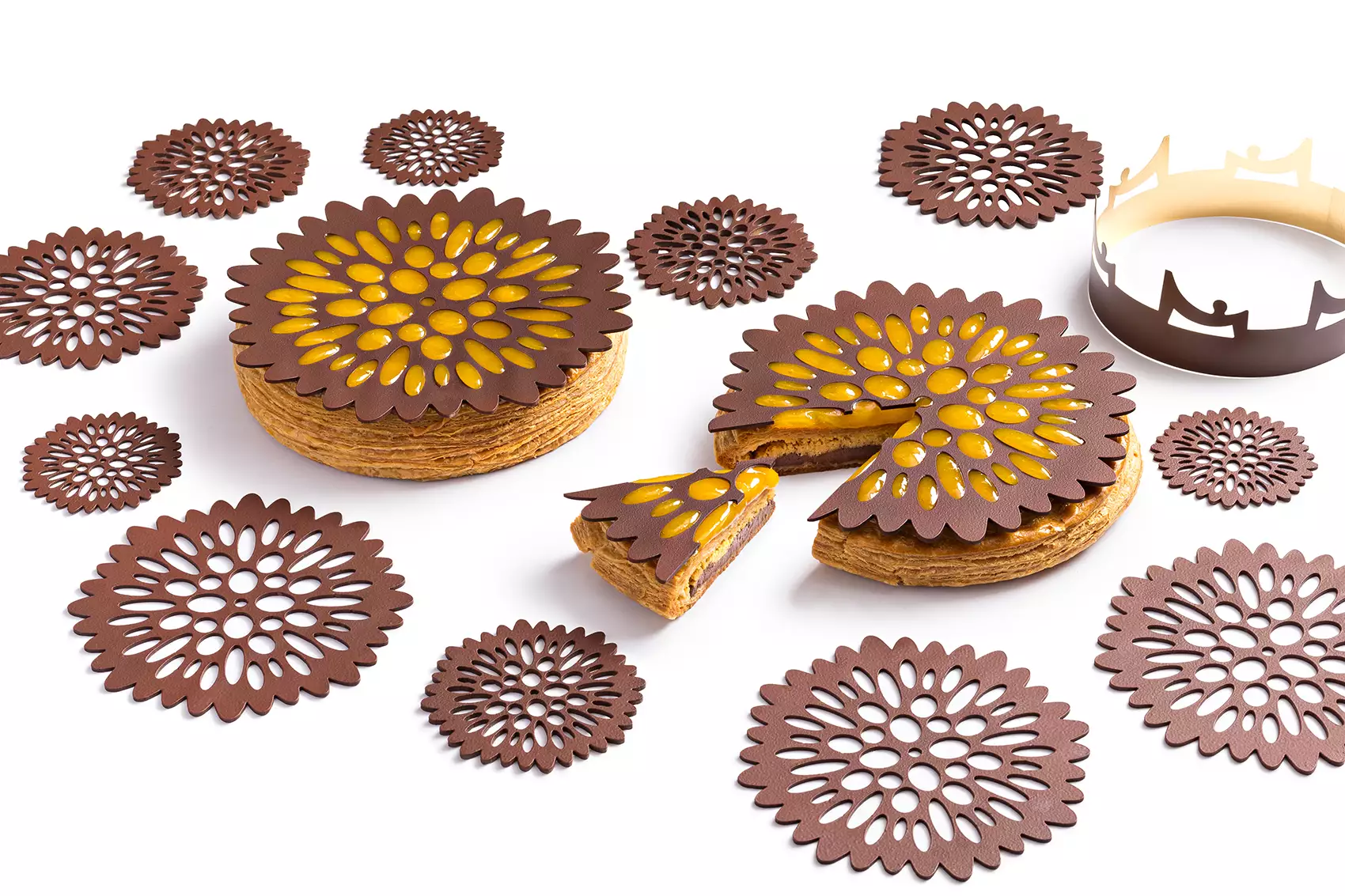 Une couronne d'agrumes pour les rois : La galette des rois 2024 "Reine Mandarine" de La Maison du Chocolat