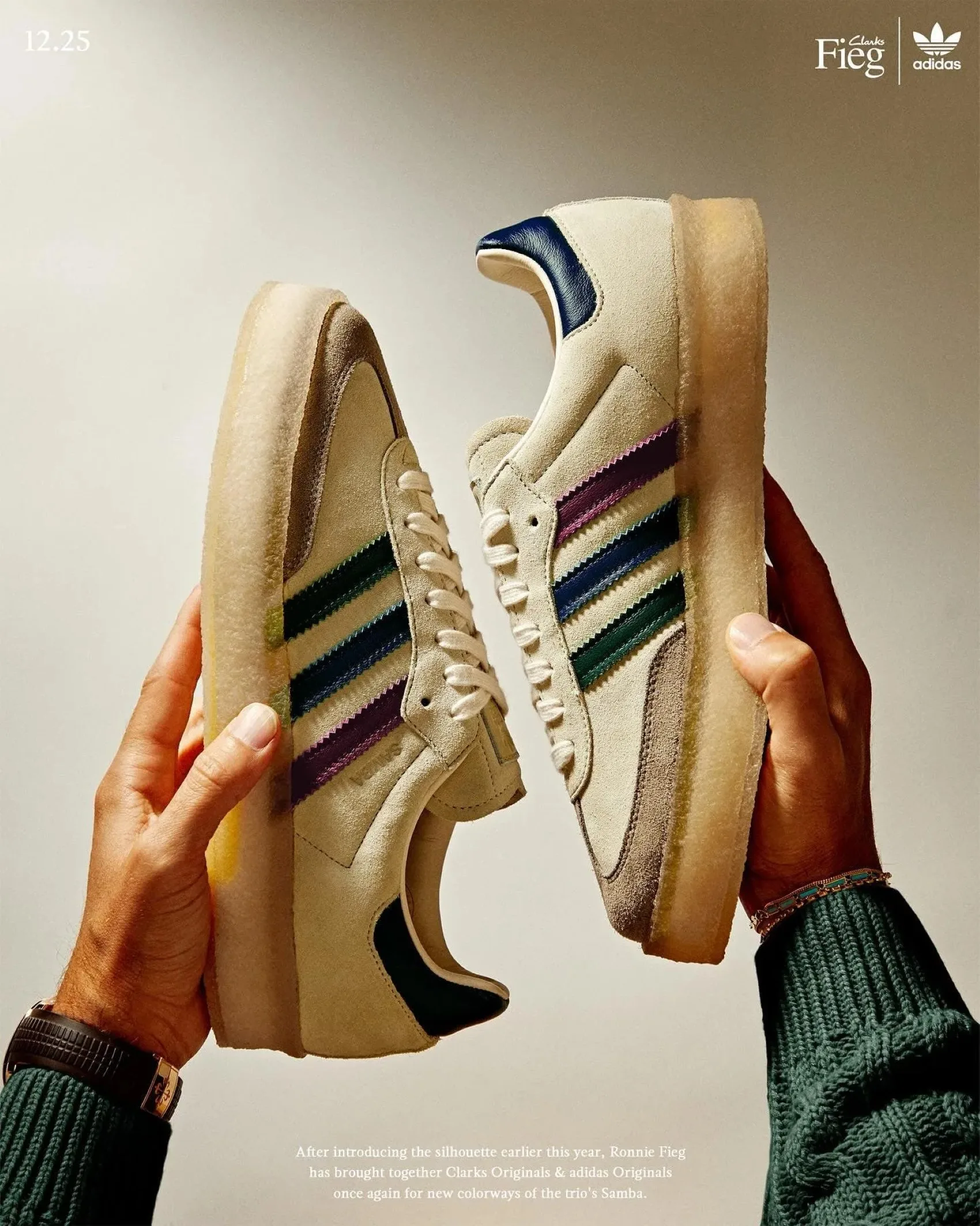 Kith, Clarks Originals et adidas Originals Sambas dévoilent leur ferveur festive dans leur dernière collaboration