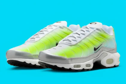 La Nike Air Max Plus rafraîchie pour l'été en vert néon et bleu glacier