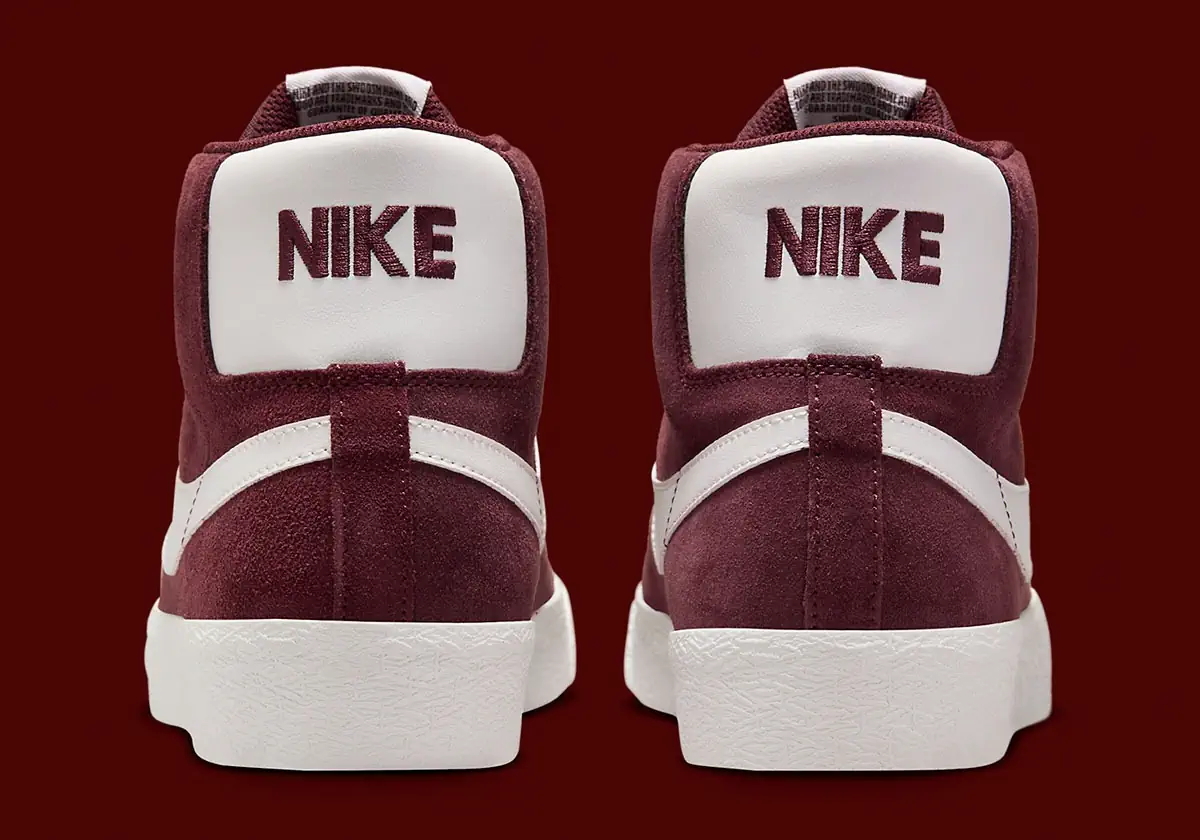 La Nike SB Blazer Mid s'agrandit avec le daim “Burgundy Crush”