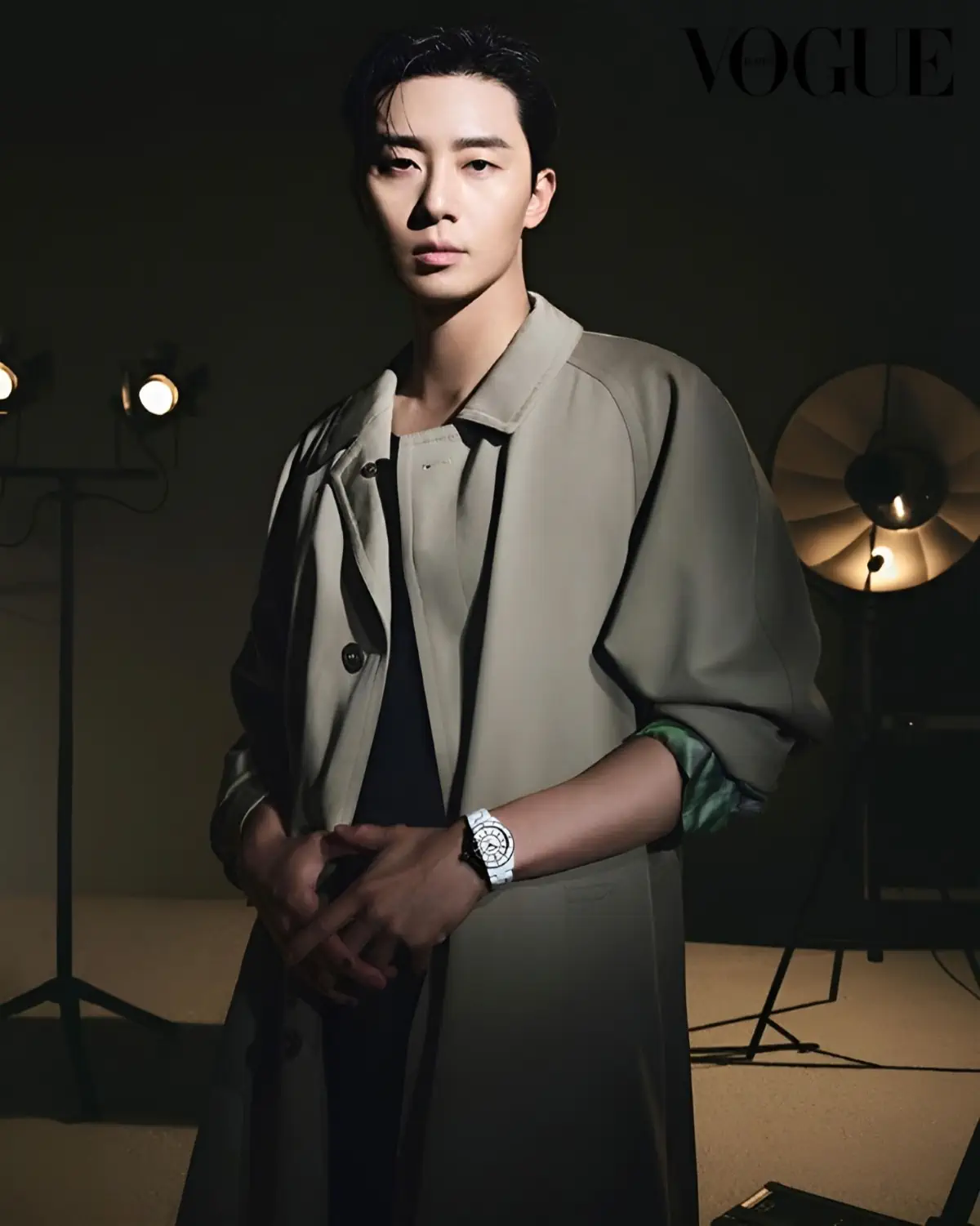 La superstar sud-coréenne Park Seo-Joon en couverture du numéro digital de septembre de Vogue Korea