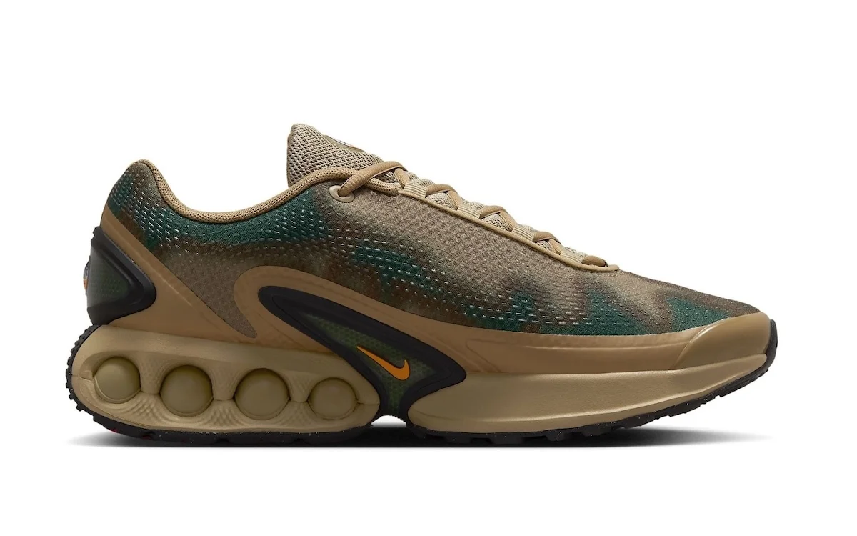 La Nike Air Max 90 Dn Camo allie innovation et esthétique avec son coloris vert forêt