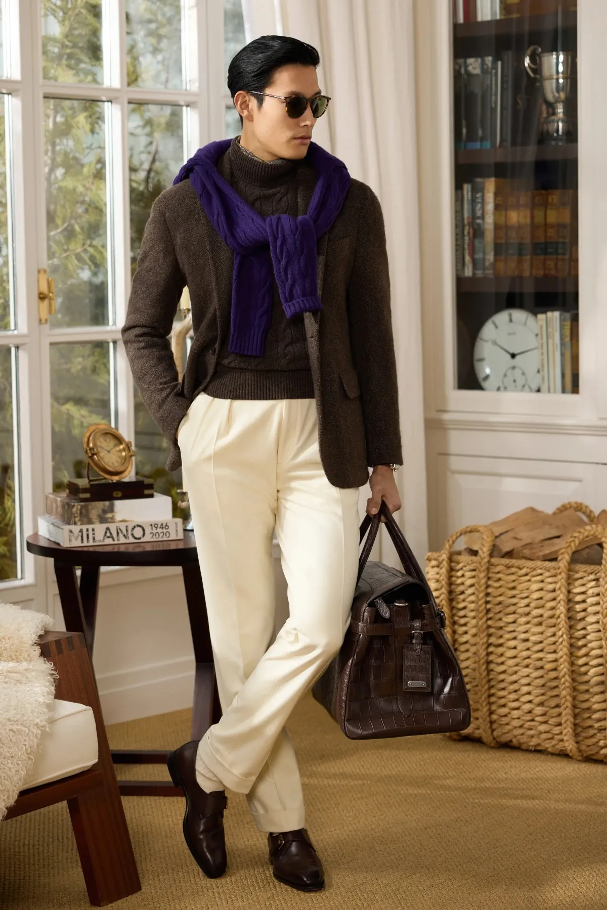 La collection Automne 2025 de Ralph Lauren Purple Label apporte l'élégance rustique sur les pistes et au-delà