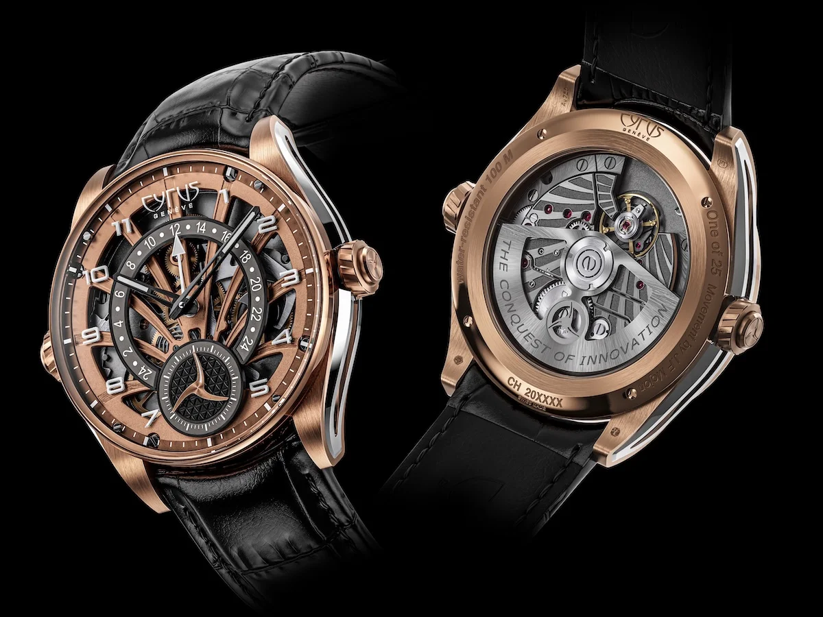 Cyrus Dominion GMT Gold 1 Cette Cyrus Dominion GMT à double fuseau rétrograde va faire pleurer votre banquier !