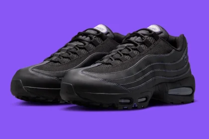 La Air Max 95 « Black/Persian Violet » réinvente la légende avec un cuir premium et des détails violets