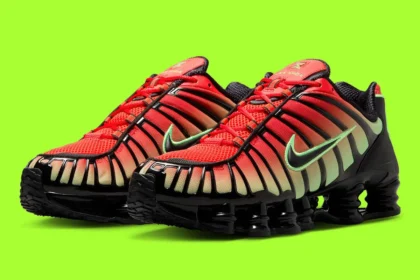 La Nike Shox TL « Light Crimson/Volt » fait tourner toutes les têtes avec son look dégradé fluo !