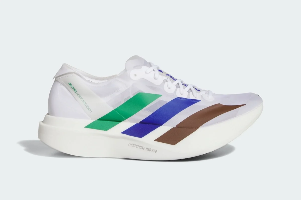 Pharrell Williams x adidas Adizero Adios Pro Evo 1 3 L'adidas Adizero Adios Pro Evo 1 de Pharrell Williams fait son retour pour le marathon de Londres en édition limitée