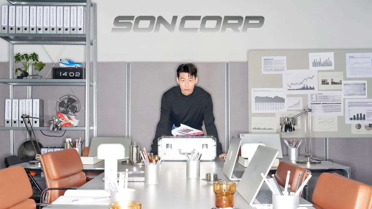 Son Heung min x adidas F50 TAEGEUK7 1 La star de Tottenham Hotspur Son Heung-min enflamme le terrain avec sa nouvelle adidas F50 « TAEGEUK7 » : design, prix, date de sortie… tout savoir !