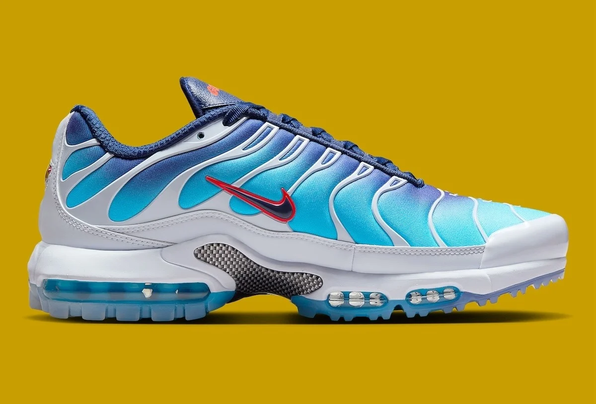 Nike Air Max Plus Golf PGA 2025 2 La Nike Air Max Plus Golf « PGA 2025 » vous fera vivre l'excitation de la course automobile sur le green
