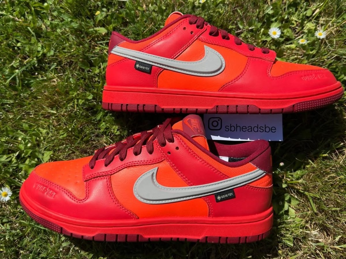 Nike Dunk Low GTX Light Crimson Total Crimson 1 La Nike Dunk Low fait son grand retour avec GORE-TEX pour la première fois depuis 2008