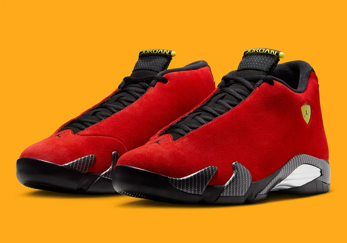 Official Images Of The Air Jordan 14 Ferrari 1 Les images officielles de la Air Jordan 14 « Ferrari » dévoilées