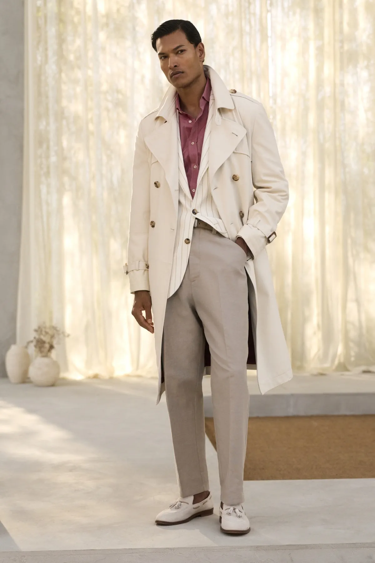 Brunello Cucinelli Spring Summer 2026 Milan Fashion Week 2 La collection Printemps 2026 de Brunello Cucinelli explore le territoire inédit de la fluidité