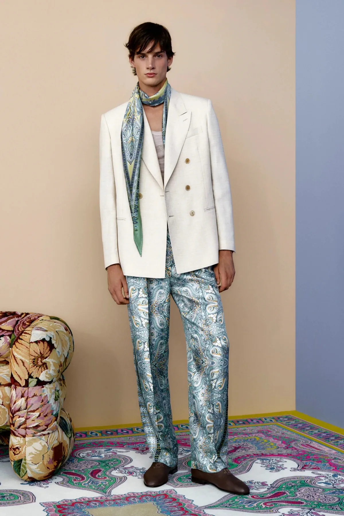 Etro Spring Summer 2026 Milan Fashion Week 2 La collection Printemps 2026 d'ETRO révèle une masculinité apaisée, loin des codes spectaculaires habituels