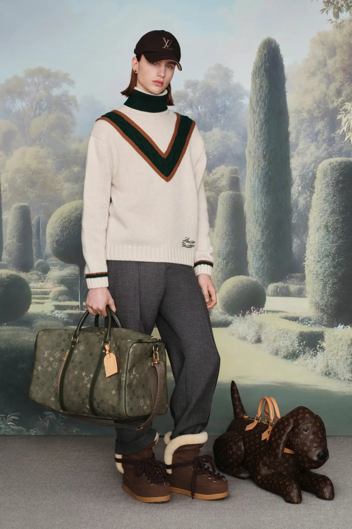 Pharrell Williams signe une collection Louis Vuitton Croisière 2026 pour homme inspirée des manoirs anglais