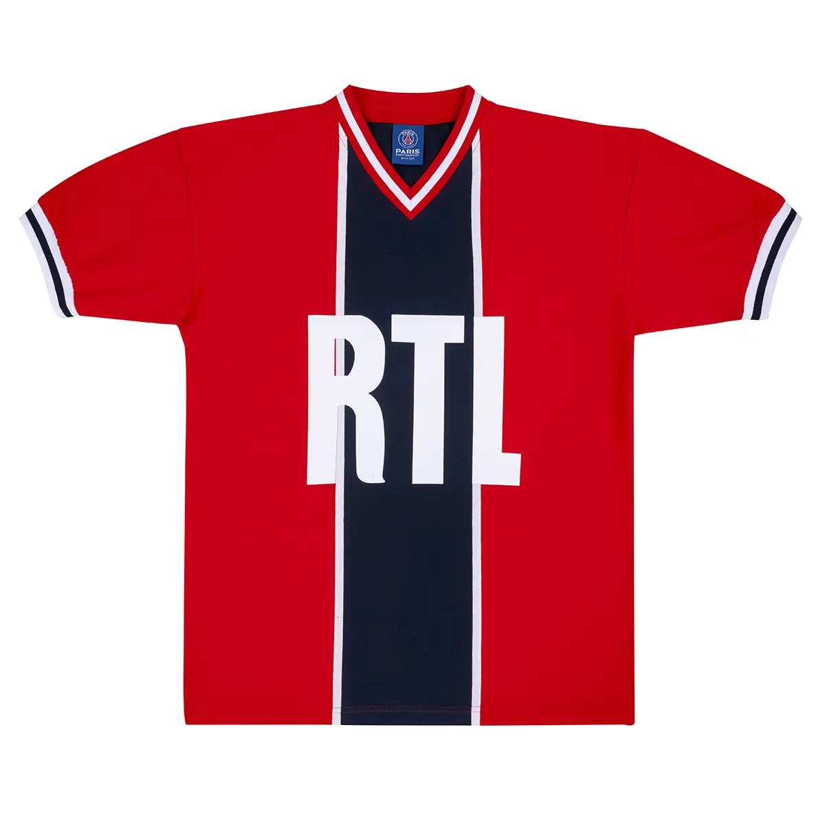 Paris Saint Germain reedite son maillot rouge iconique de 1975 3 Le maillot rouge RTL de 1975 du PSG fait son grand retour
