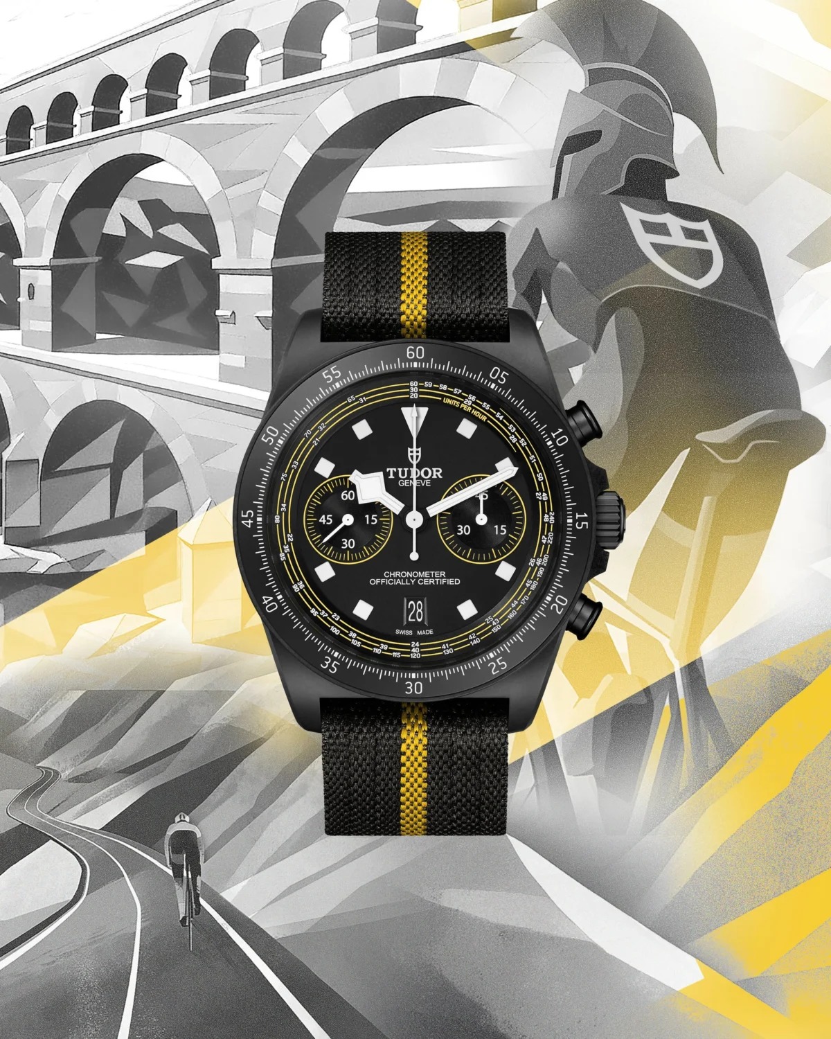 TUDOR Pelagos FXD Chrono Yellow 1 TUDOR ressuscite les souvenirs dorés de Fabian Cancellara avec la Pelagos FXD Chrono « Yellow »