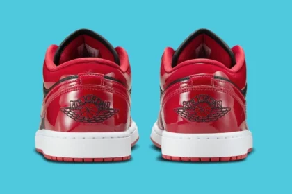 La Air Jordan 1 Low « Varsity Red » débarque avec un cuir verni ultra brillant