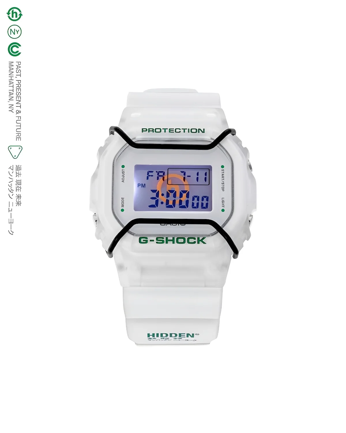 Hidden renouvelle sa collaboration avec G-SHOCK pour une édition limitée DW5600 blanche et verte