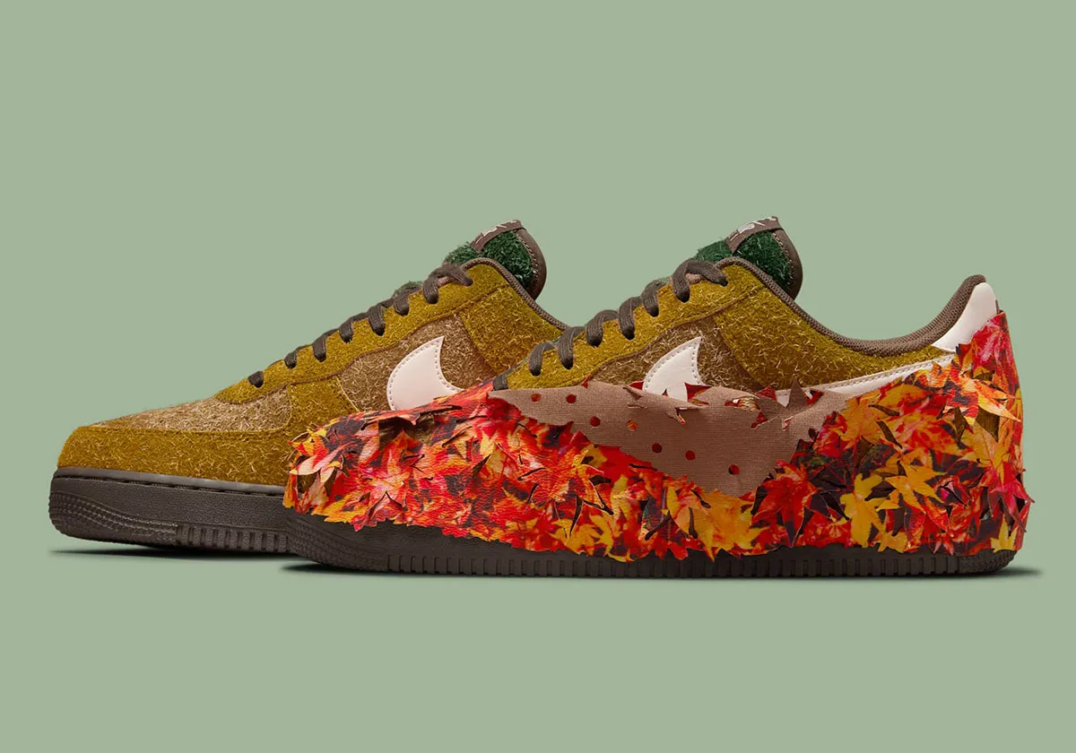 Nike Air Force 1 Autumn Leaves 2 La Nike Air Force 1 « Leaf Camo » célèbre la saison automnale