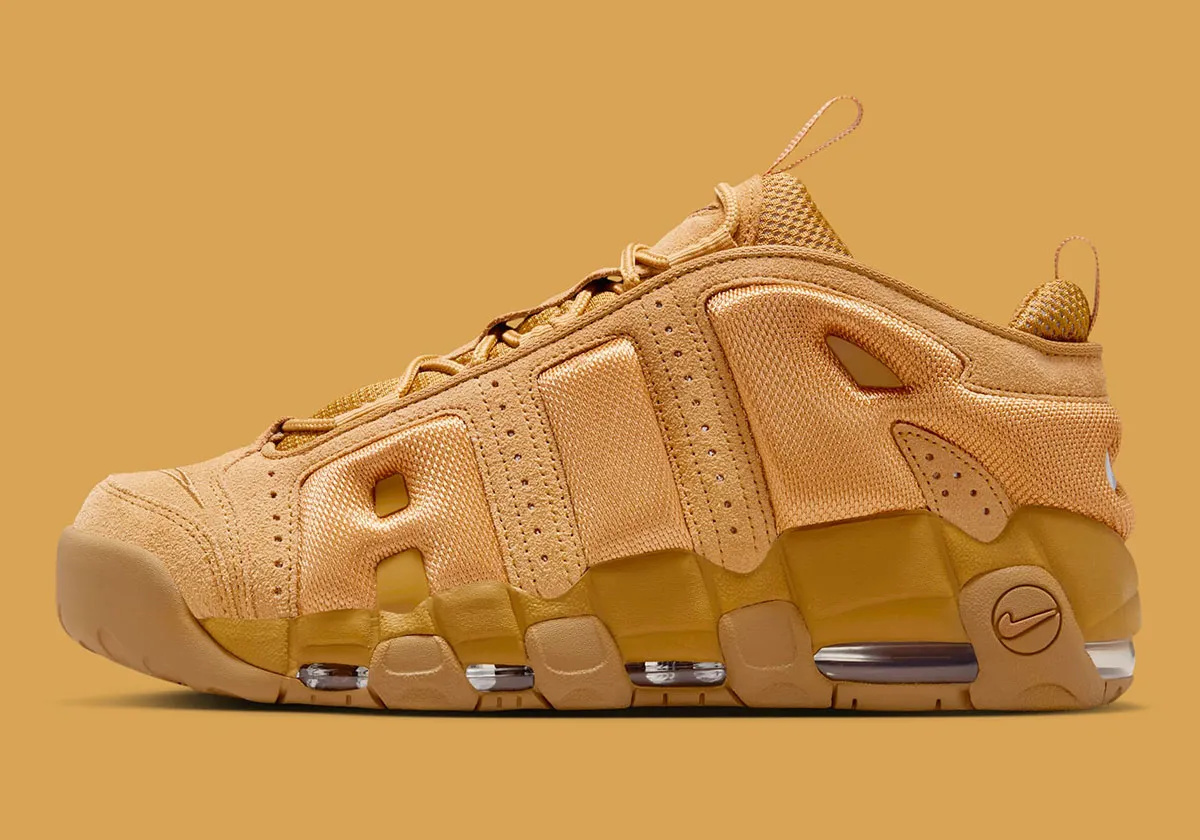 Nike Air More Uptempo Low Wheat 2 L'éclat ambré de la Nike Air More Uptempo Low « Wheat »