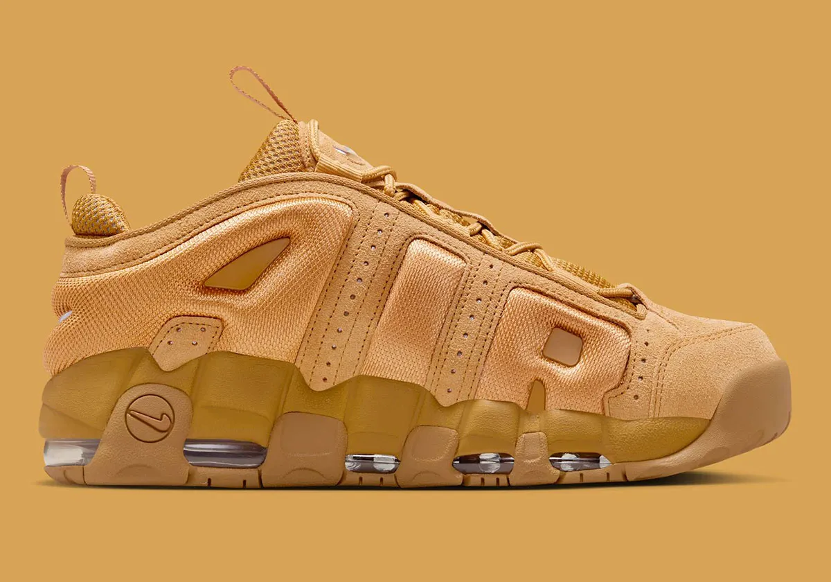 Nike Air More Uptempo Low Wheat 3 L'éclat ambré de la Nike Air More Uptempo Low « Wheat »