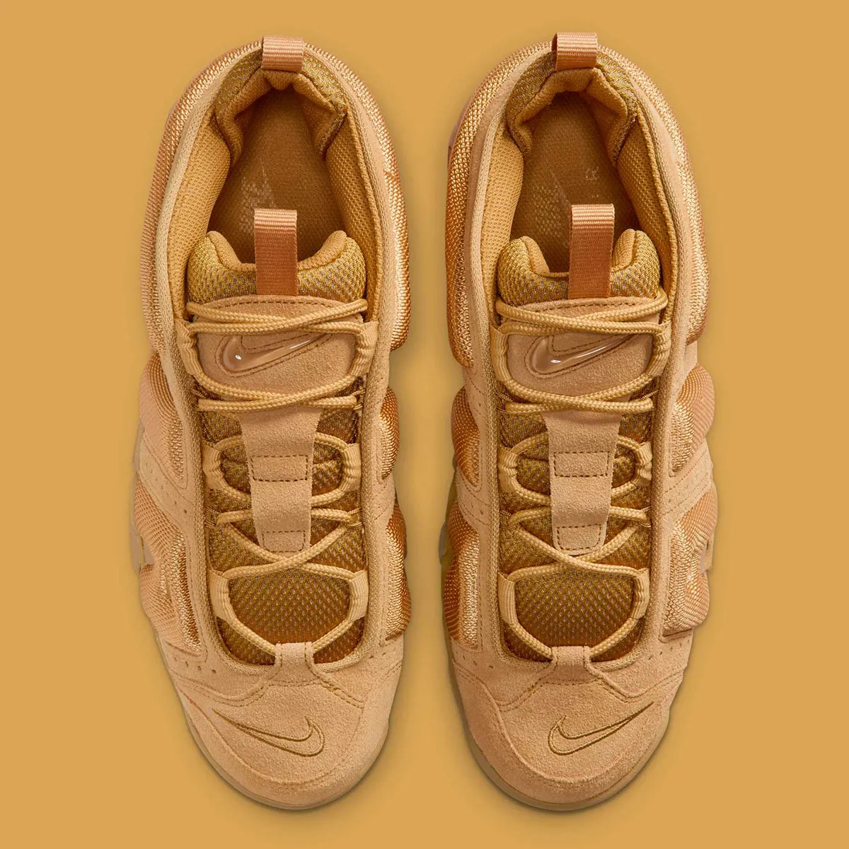 Nike Air More Uptempo Low Wheat 4 L'éclat ambré de la Nike Air More Uptempo Low « Wheat »