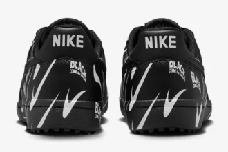BLACK COMME des GARÇONS réinvente la Nike Field General 82 avec des logos déformés