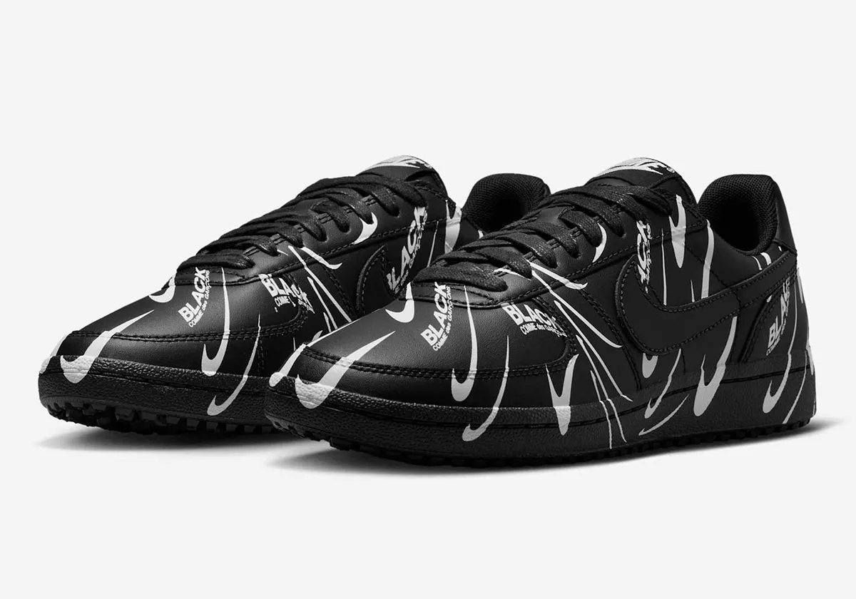 Nike Field General x BLACK COMME des GARCONS 1 BLACK COMME des GARÇONS réinvente la Nike Field General 82 avec des logos déformés