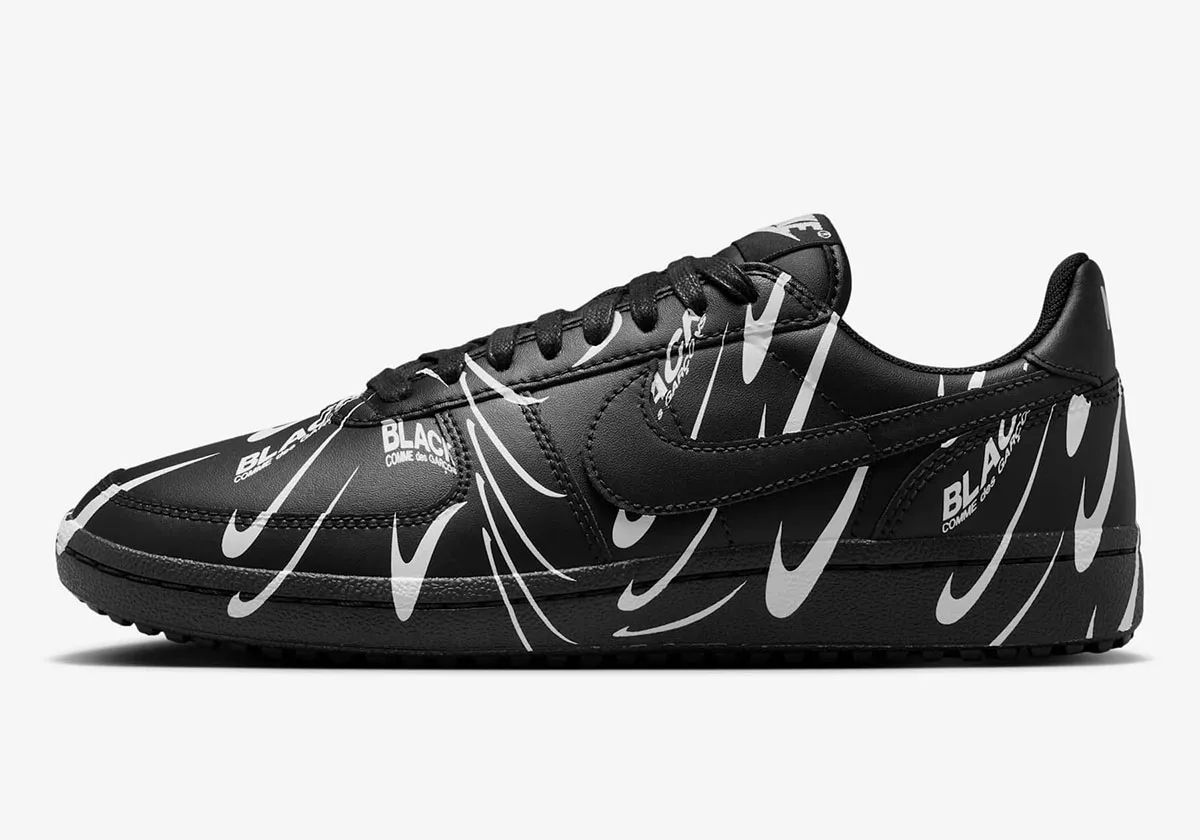 Nike Field General x BLACK COMME des GARCONS 2 BLACK COMME des GARÇONS réinvente la Nike Field General 82 avec des logos déformés