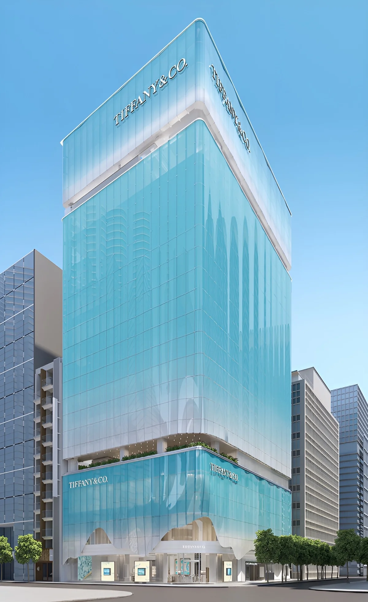 Tiffany Co. Flagship Ginza 1 Tiffany & Co. inaugure son plus grand magasin asiatique à Ginza, dans le quartier de Tokyo