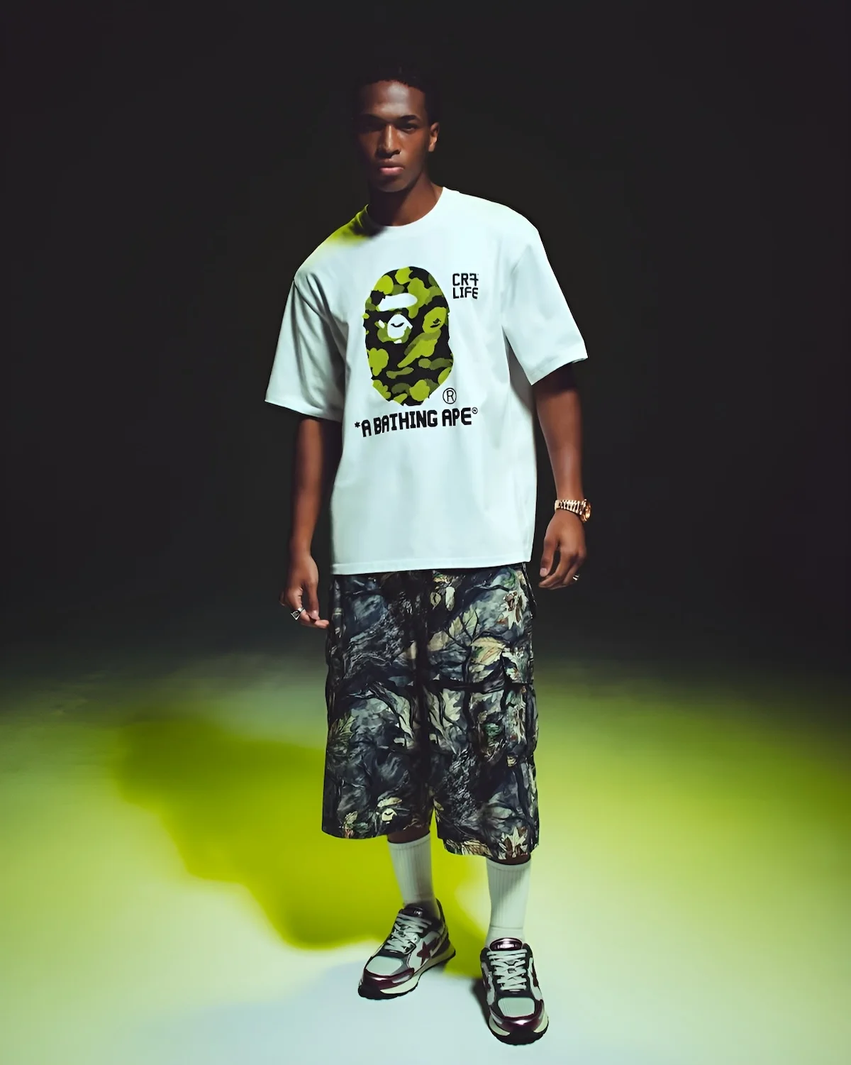 BAPE x CR7 LIFE collaboration 1 BAPE s'associe à CR7 LIFE pour une collection exclusive dédiée à Cristiano Ronaldo