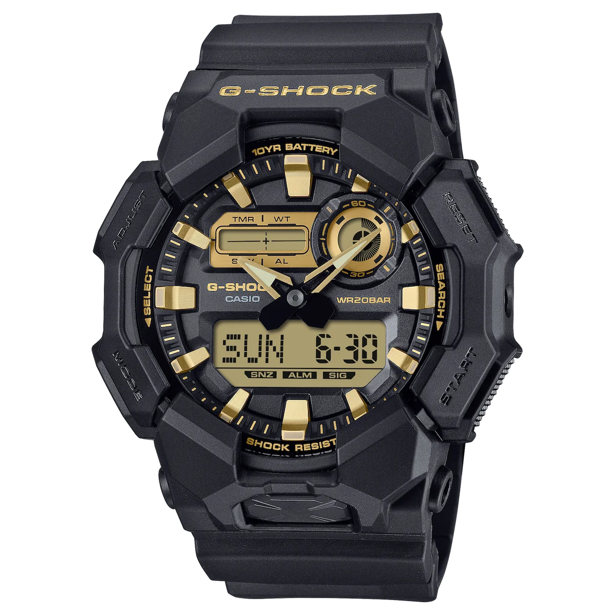 G SHOCK Black Gold GA 010GB 1A9 G-SHOCK impose sa vision avec quatre modèles noir et or
