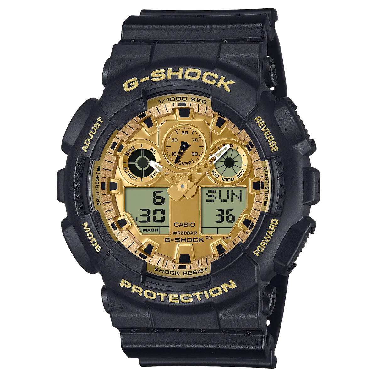 G SHOCK Black Gold GA 100GGB 1A9 G-SHOCK impose sa vision avec quatre modèles noir et or